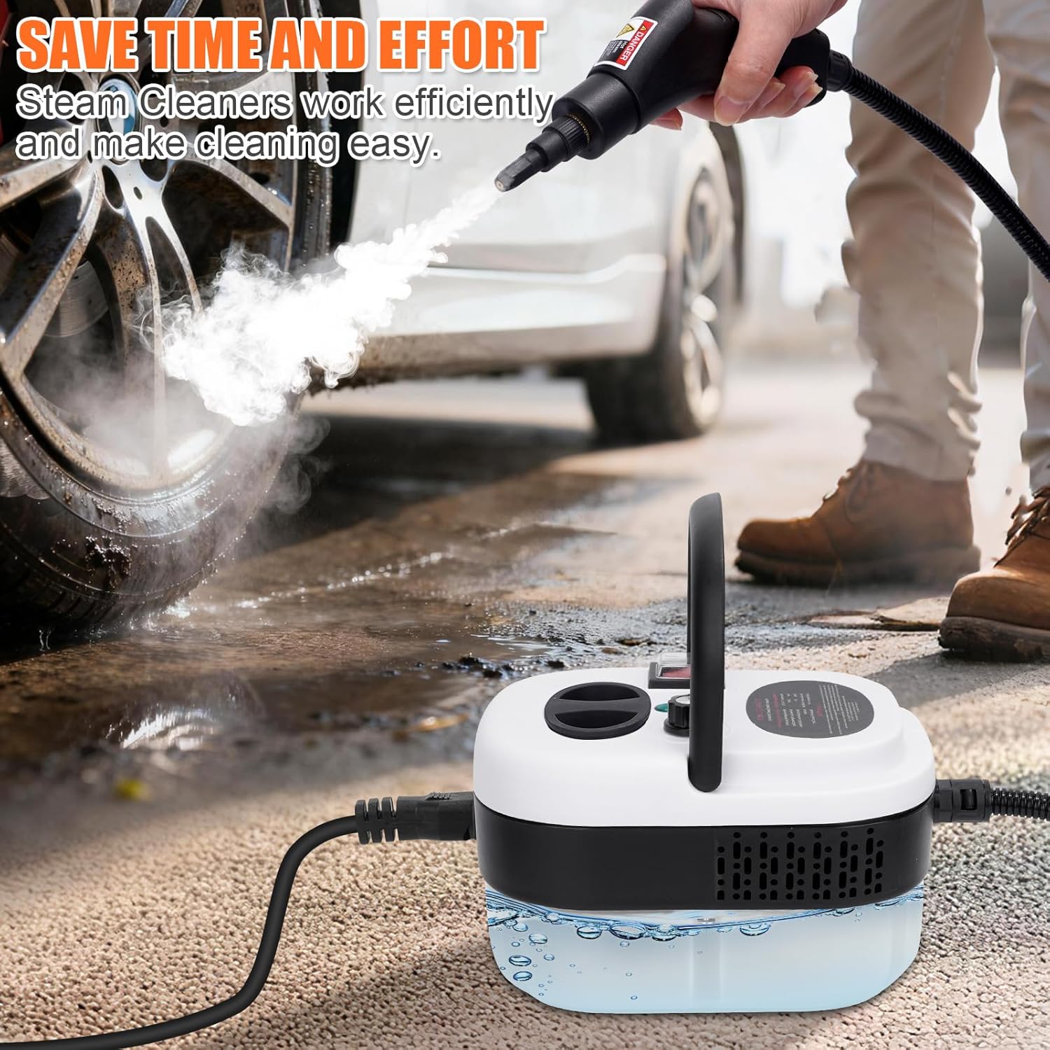 Skiennix 7-in-1 Steam Cleaner - 2500W High Pressure Handheld Steamer for Home & Car Cleaning