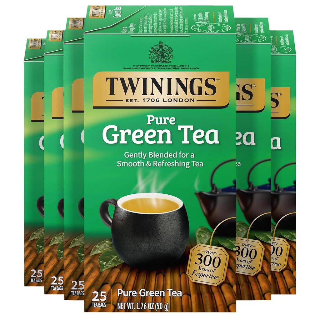 Twinings Pure Green Tea - Individually Wrapped Bags, Smooth Flavor & Enticing Aroma | 150 Count