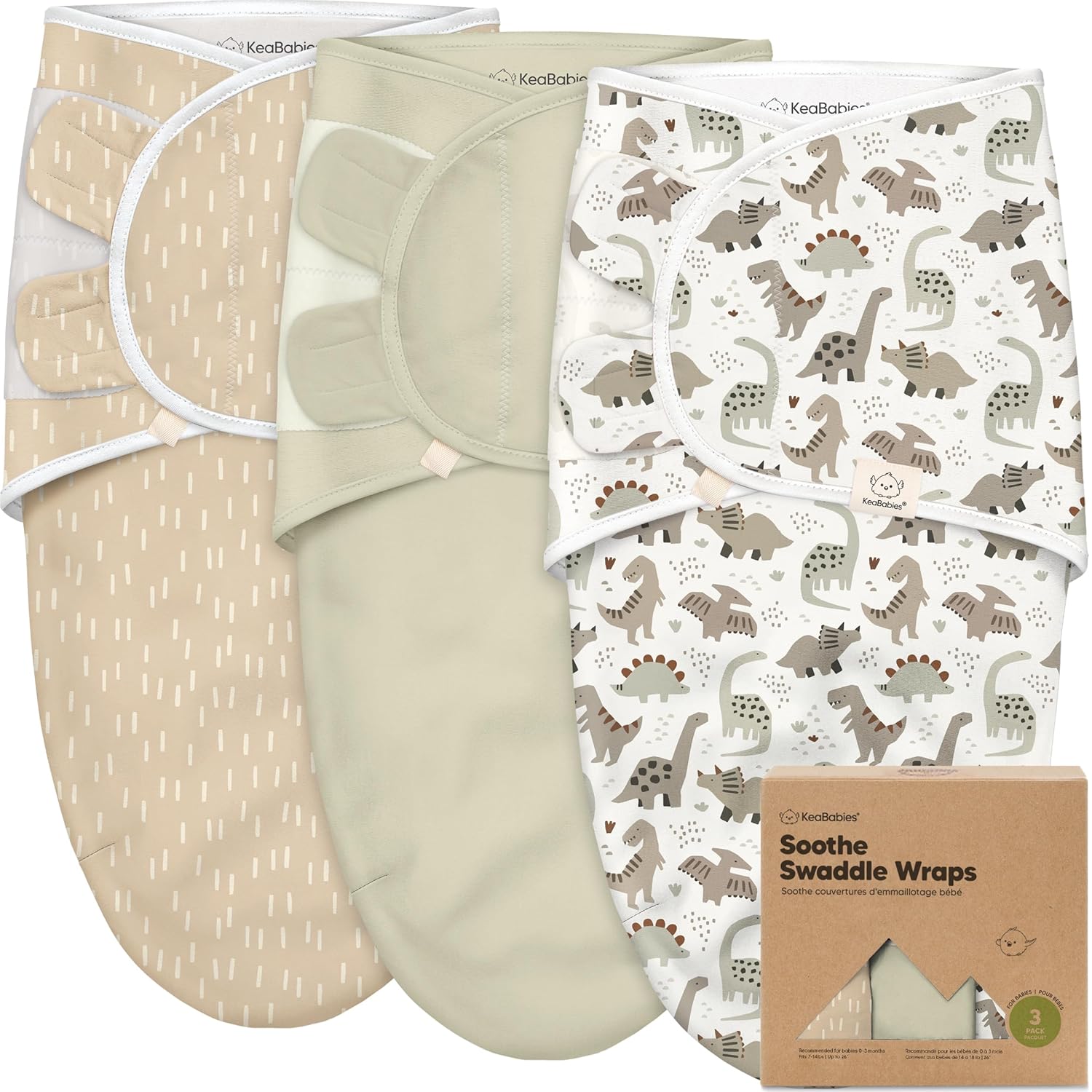 Organic Baby Swaddle Sleep Sacks by [Brand Name] - Soft & Snug Newborn Swaddles for Infants 0-3 Months (Dino Ridge, OS)