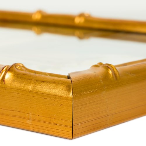 Craig Frames Faux Bamboo, 16x20 Picture Frame Matted for an 11x14 Photo, Vintage Gold