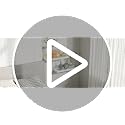 17-Inch Floating Wall Shelves with Protective Ledge, Set of 2, White
