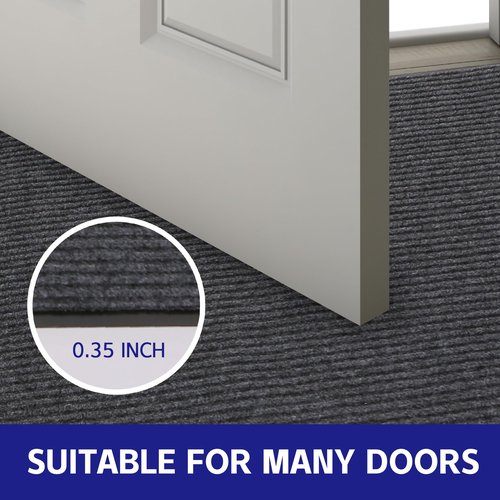 3FTx10FT Runner Rug Non-Slip Outdoor Indoor Runner Rug Floor Mat Carpet with Rubber Backing Low Pile Commercial Floor Doormat Carpet for Hall Entryway Balcony Garage Patio