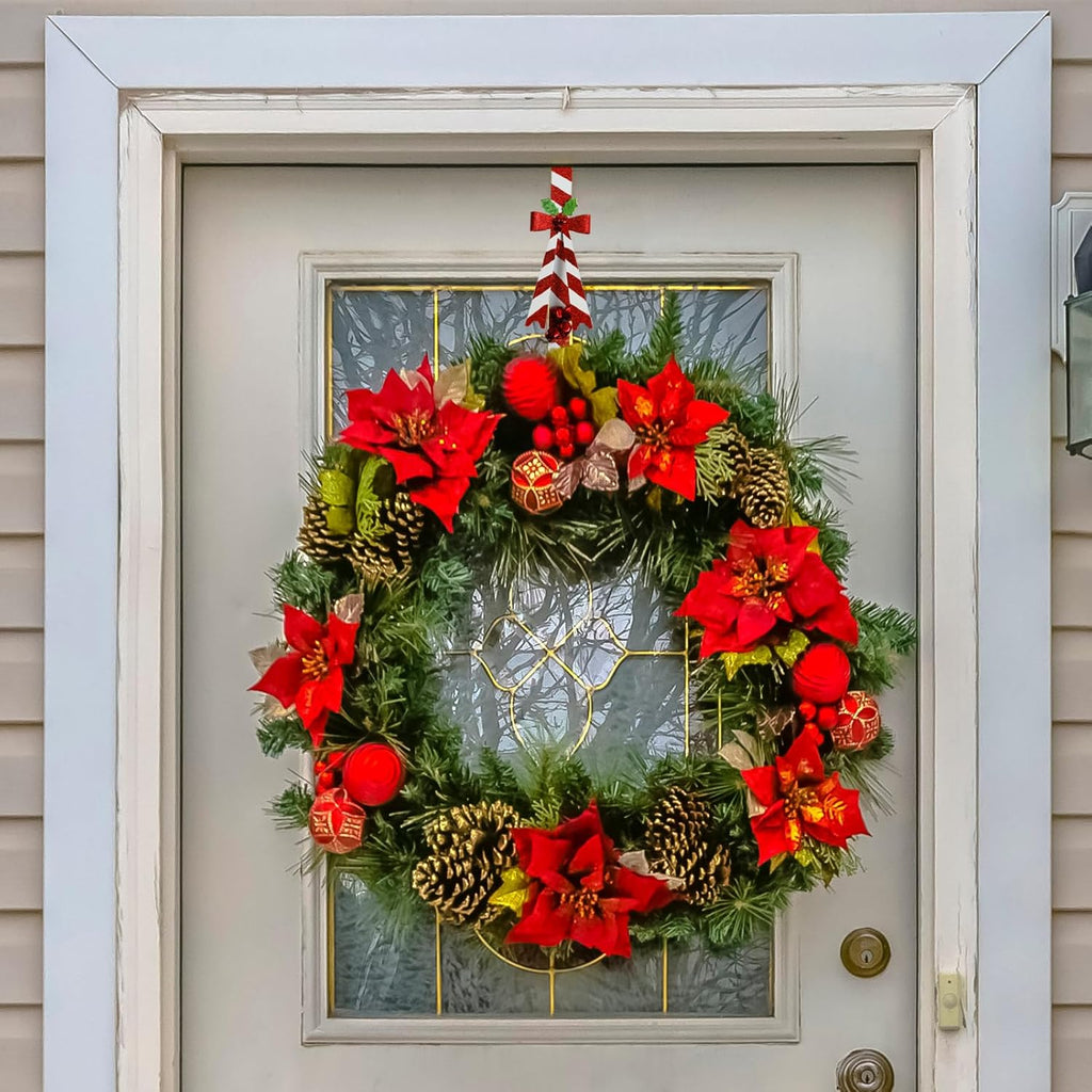 Regine Switzerland 2-Pack Wreath Hangers - Durable Metal Over-The-Door Design for Christmas Decor
