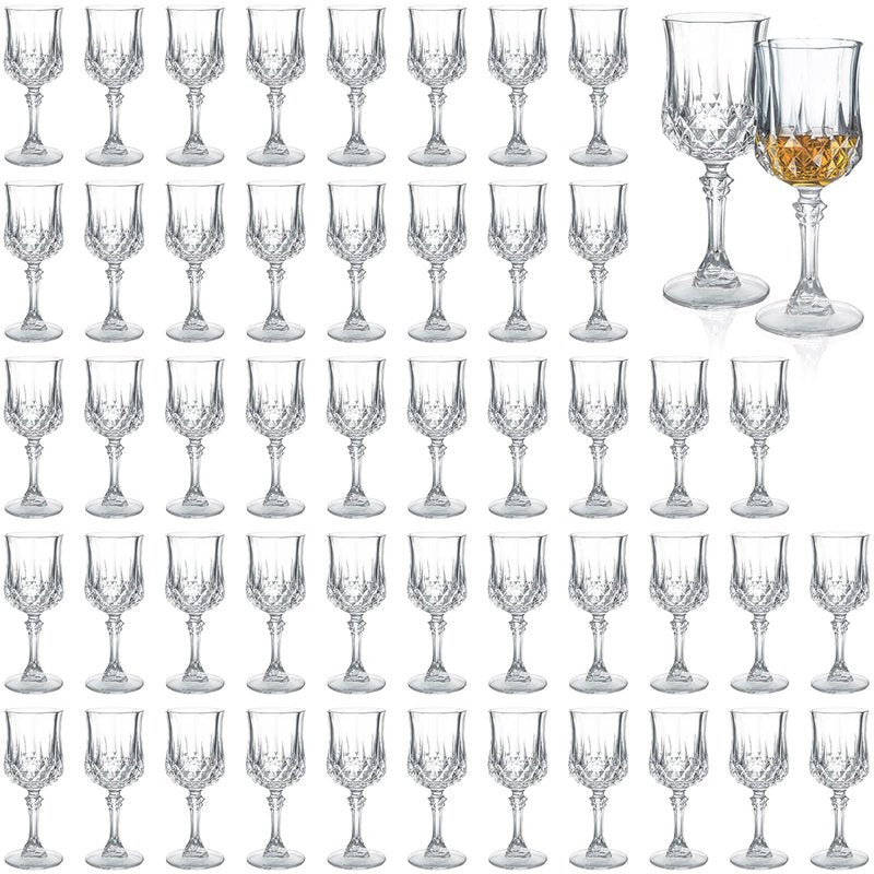 Soopiiso Cordial Glasses,1.7oz/50ml,Shot Glasses Set of 48,shot glasses with stem/Sherry glasses/tequila shot glasses