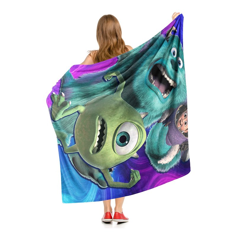 Northwest Monsters Inc Silk Touch Throw Blanket, 50" x 60", Monster Run