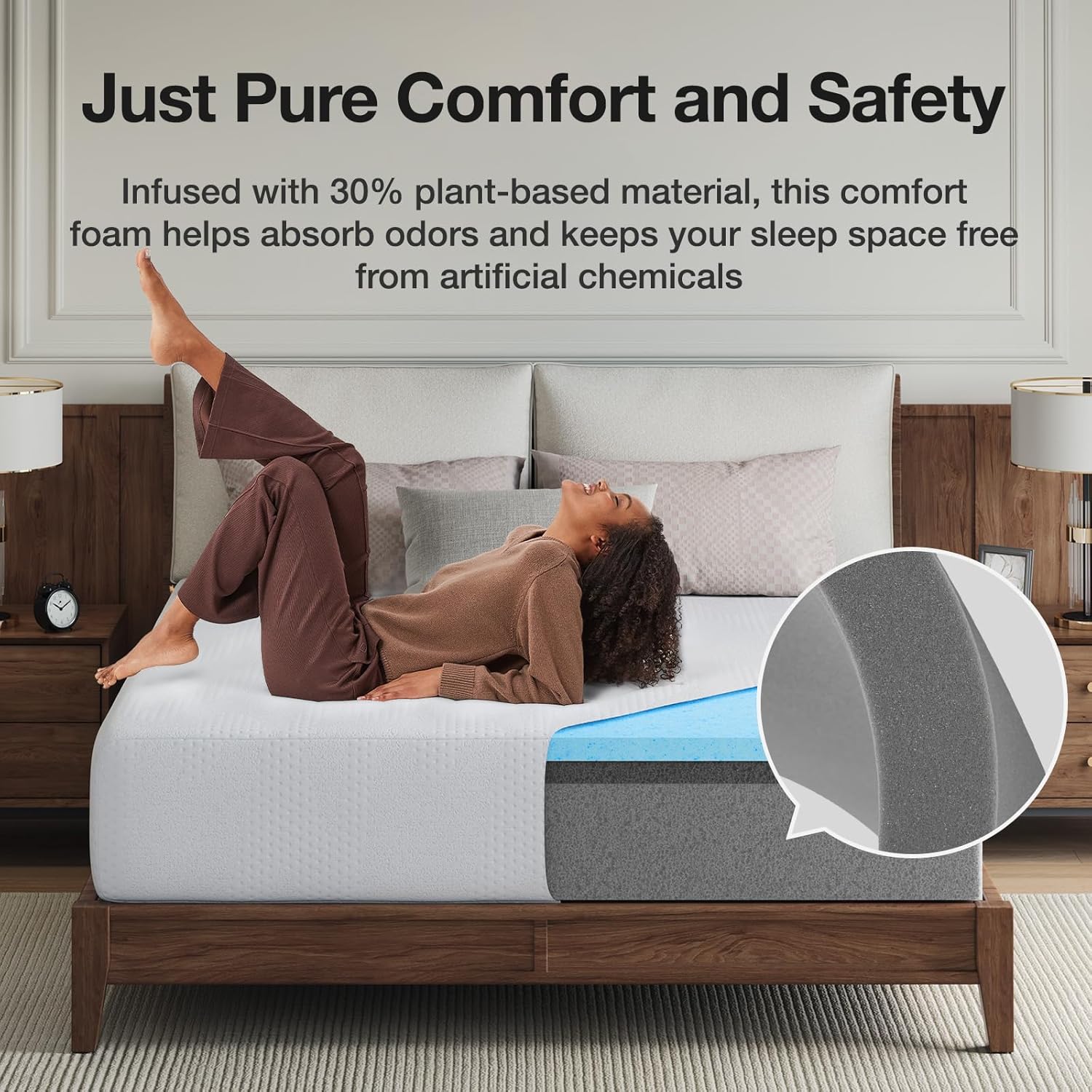 Novilla 14-Inch Twin Memory Foam Mattress - Cooling Gel Foam for Pressure Relief & Comfort