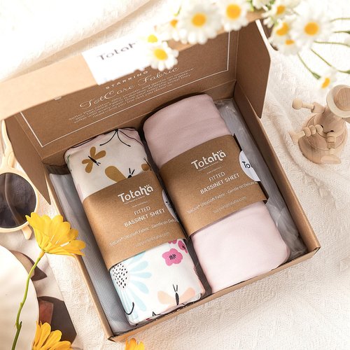 Bedside Sleeper Bassinet Fitted Sheets 33x20 for Maxi COSI Iora, Koola Baby, Baby Joy, Angelbliss, Kidsclub Bedside Bassinet - Buttery Soft Sheets, 2 Pack