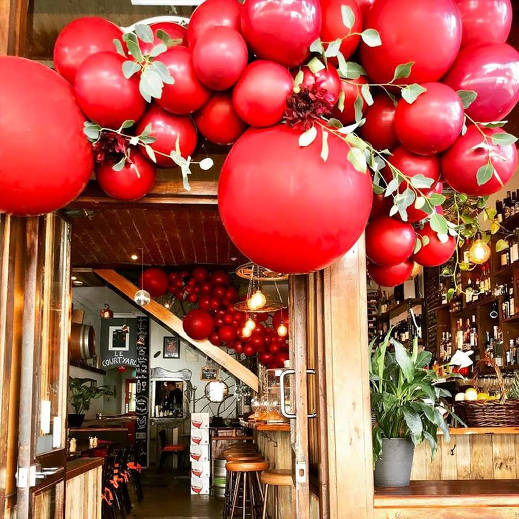 PartyWoo Red Helium Balloons - 20pcs 18 Inch for Birthday, Graduation & Celebrations | Vibrant Red Decor
