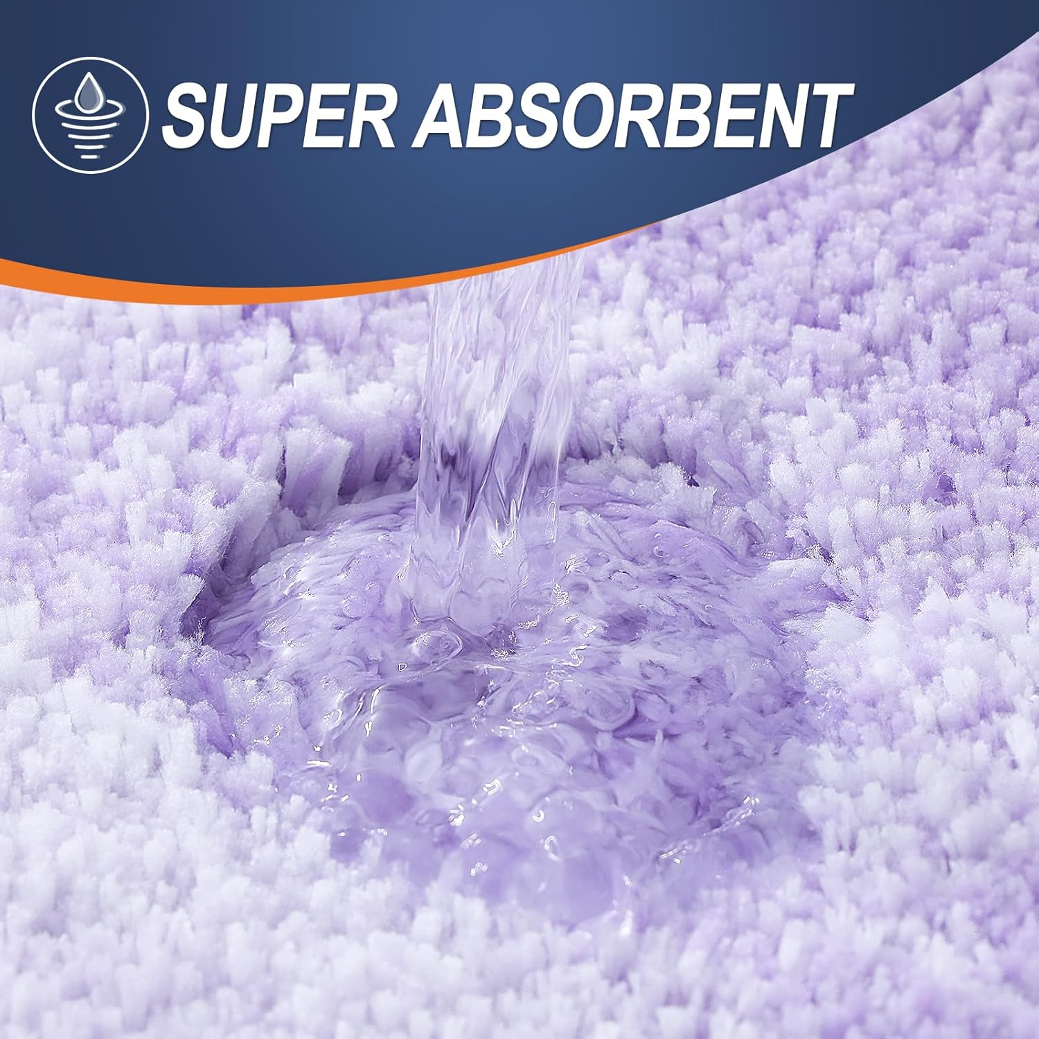OLANLY Microfiber Bath Rug Mat - Extra Soft & Absorbent | Quick-Dry, Washable 24x16, Light Purple