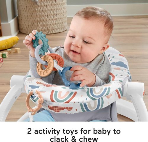 Fisher-Price Portable Baby Chair - Sit-Me-Up Floor Seat with Developmental Toys | Rainbow Showers