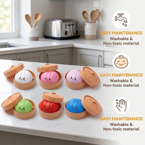 Glitter Dumpling Squishy Set by [Brand Name] - 2-Pack Colorful Stress Relief Toys | Sparkly Party Favors