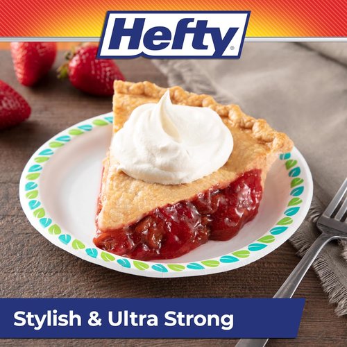 Hefty Compostable Small Paper Plates - 6 Inches, Soak-Resistant, Eco-Friendly, 40 Count