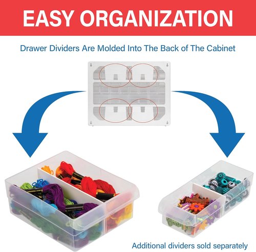 Akro-Mils 24-Drawer Storage Cabinet - Versatile Organizer for Garage, Beads, Makeup | 20" W x 6" D x 16" H - Black