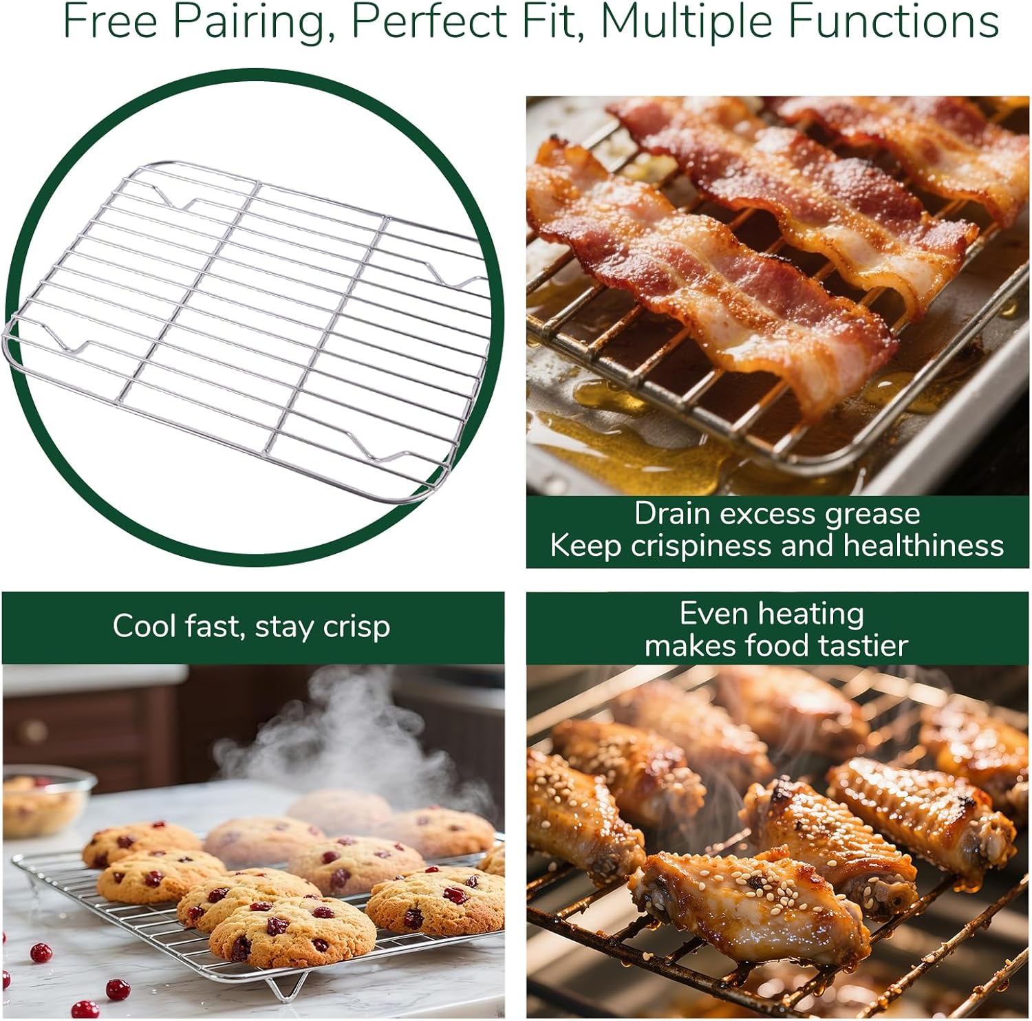 Regine Switzerland 18/0 Stainless Steel Baking Sheet - 12.4 Inch Oven-Safe Non-Toxic Cookie Sheet | Rust Resistant & Easy to Clean