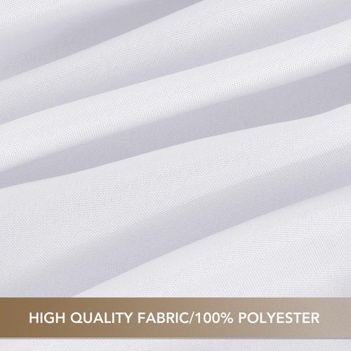 sancua White Table Cloths Rectangle, 10 Pack Tablecoths Rectangular for 6 Foot Tables - Washable Polyester Fabric Table Cover for Wedding, Birthday Party, Banquet Reception, 54x108 Inch