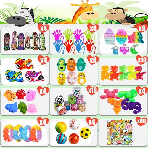 Dilycery 128 Pcs Party Favors - Fun Treasure Box Toys for Kids | Perfect for Easter Eggs & Goodie Bags