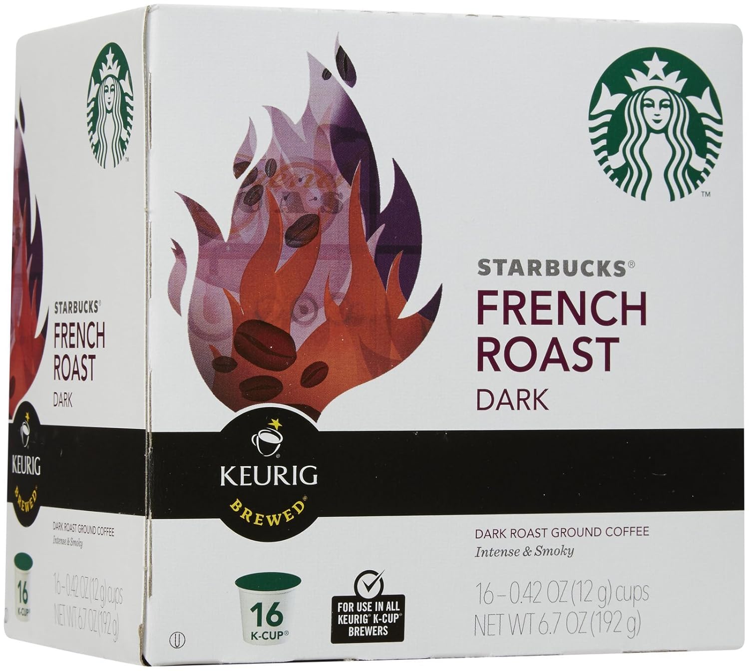 Starbucks Dark French Roast K-Cup | Bold Flavor for Keurig Brewers | 16-Count Pack