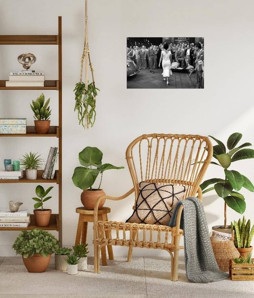 ART.COM Wall Art Prints The Italians Turn, Milan 1954 by Mario de Biasi, Figurative Decor, 36" x 24"