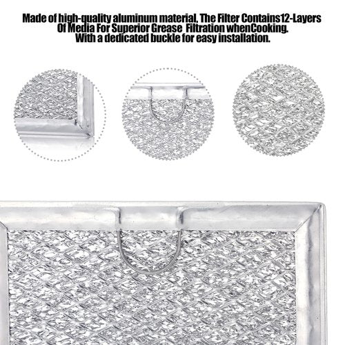 Otoolling 3 Pack Grease Filter & Charcoal Filters Set for Microwave Filter Replacement Combo – Compatible with LG LMV2031ST, LMV2031BD, LMHM2237ST, LMH2235ST & More (5230W1A012B & 5230W1A003A)