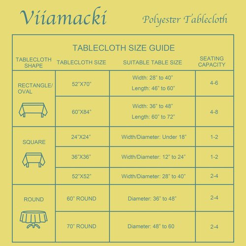 Viiamacki Black Oval Tablecloth, 60 x 84 Inch, Stain and Wrinkle Resistant Machine Washable Polyester Table Cloth, Fabric Table Cover for Dining Buffet Party and Outdoor Table