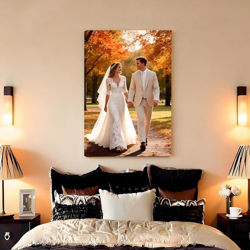 Heamubo Custom Canvas Prints - Personalized Family Wall Art Gift for Mom, Dad & Pets | Fast Shipping