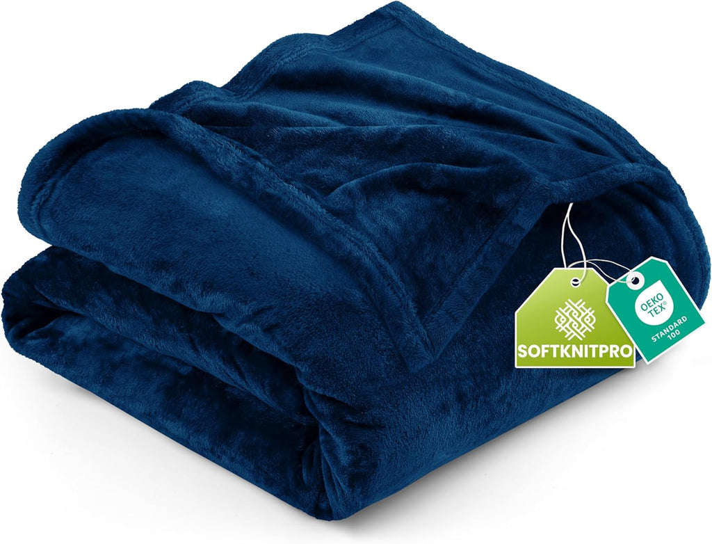 Utopia Bedding Fleece Blanket - Luxury Soft Microfiber Twin XL Navy - Anti-Static & Fuzzy (90x76 Inch)