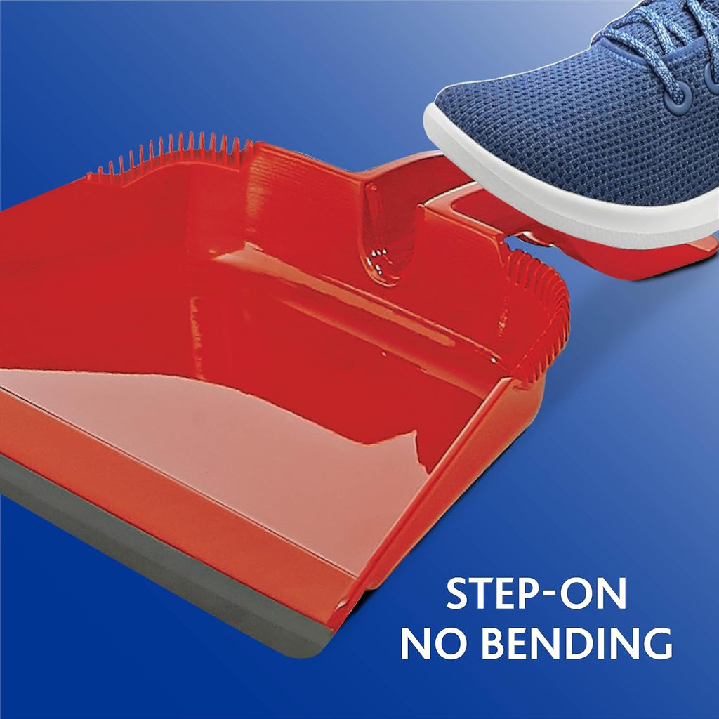 O-Cedar One Sweep Broom - Lightweight Step-On Dustpan for Effortless Pet Hair Removal | Quiet Cleaning Tool