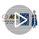 Franco Kids Super Soft Plush Throw Blanket - Mario Design, 46 x 60 Inches