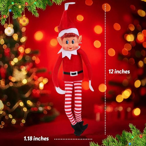 Christmas Elf Behaving Badly Plush Toy - Naughty Bendy Doll | 12-Inch Holiday Decor