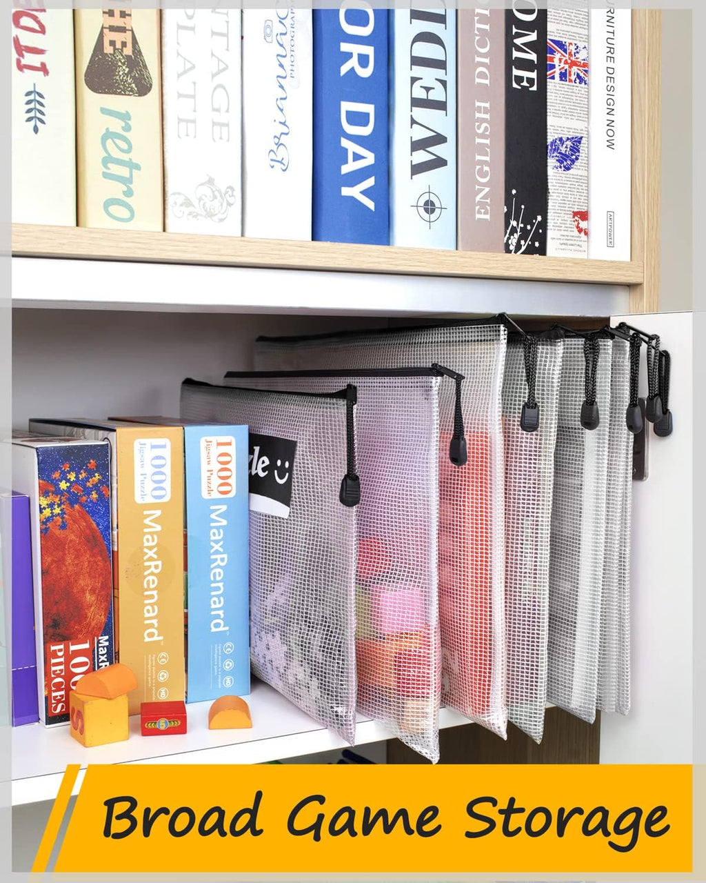 SUNEE Mesh Zipper Pouches - Water-Resistant Organizers for School & Office Supplies | 21-Pack Black Set