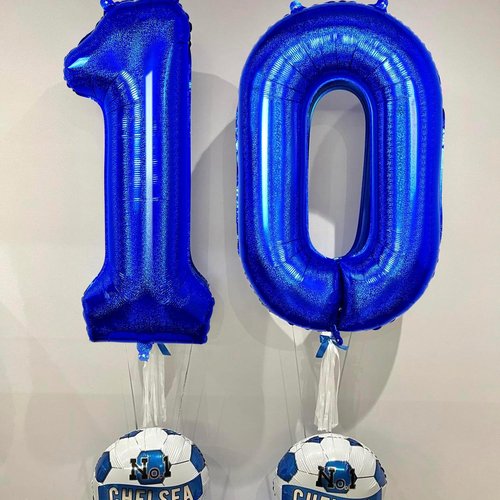 Big Mylar Number 17 Balloon - 40 Inch Navy Blue Birthday Decoration for Parties & Anniversaries