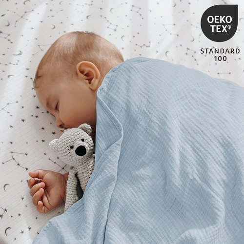 Graceful Muslin Swaddle Blankets - 3 Pack Breathable Soft Receiving Blankets, Large 38 x 40 Inches