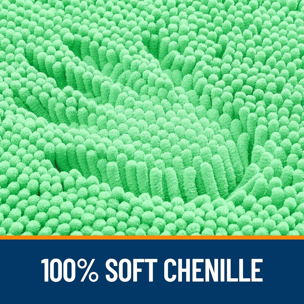 OLANLY Bathroom Rugs - Extra Soft Chenille Bath Mats | Quick Dry, Machine Washable, 44x24, Mint Green