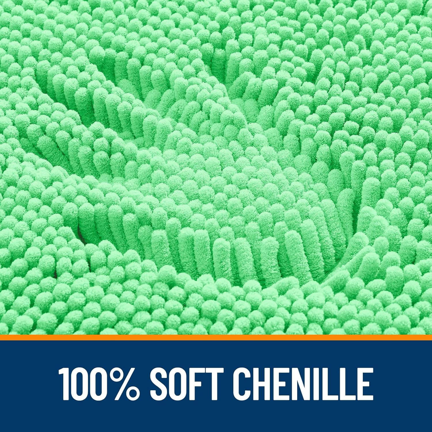 OLANLY Bathroom Rugs - Extra Soft Chenille Bath Mats | Quick Dry, Machine Washable, 44x24, Mint Green