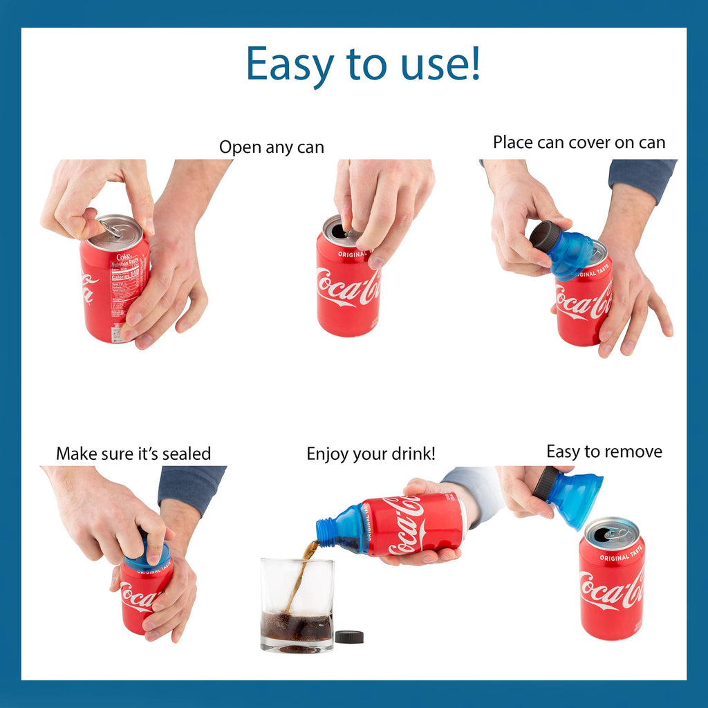Reusable Soda Can Lids - 12-Pack Spill-Proof, Snap-On Covers for Freshness and Protection, Multi color Can Toppers Set of 12