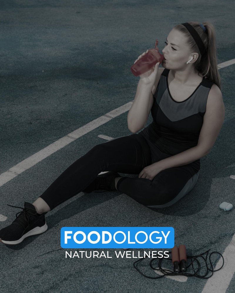FOODOLOGY Bottle for Drink Mix (Red, 16.9fl oz) - Leak Proof, Lightweight, Durable Sports Water Bottle. Reusable for Gym, Outdoor, Travel. BPA Free, Clear Beverage Container with Marker