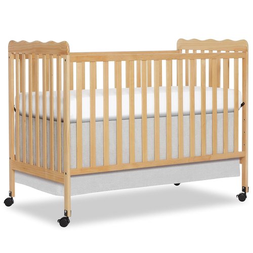 Dream On Me Carson Classic 3-in-1 Convertible Baby Crib - Natural Finish, 4 Mattress Heights, Toddler Bed Option