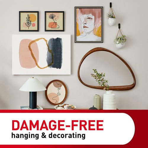 Command 8 lb Jumbo Picture Hanger - Damage-Free Hanging with 3 Frame Hangers & 8 Command Strips