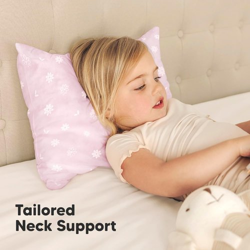 KeaBabies Toddler Pillows - Soft Organic Cotton for Ages 2-5 | 13x18, Machine Washable, Travel & Nap Ready