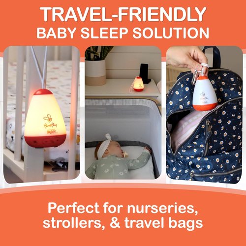 Baby Shusher Firefly Baby Soother - Nightlight & White Noise Machine for Crying Babies, USB Rechargeable