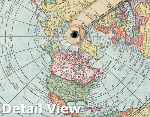 Historical Map, 1892 Gleason's New Standard map of The World : on The Projection of J. S. Christopher, Modern College, Blackheath, England, Vintage Wall Art : 24in x 36in