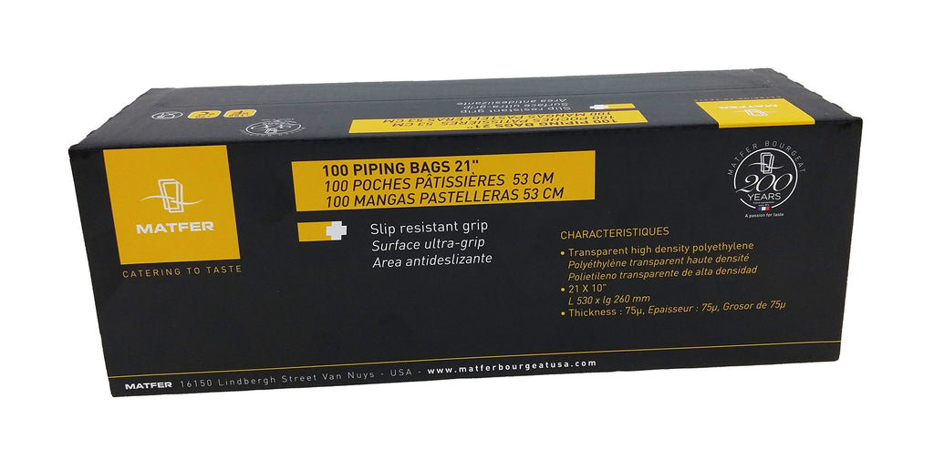 Matfer Bourgeat Standard Disposable Pastry Bags, 21", Roll of 100