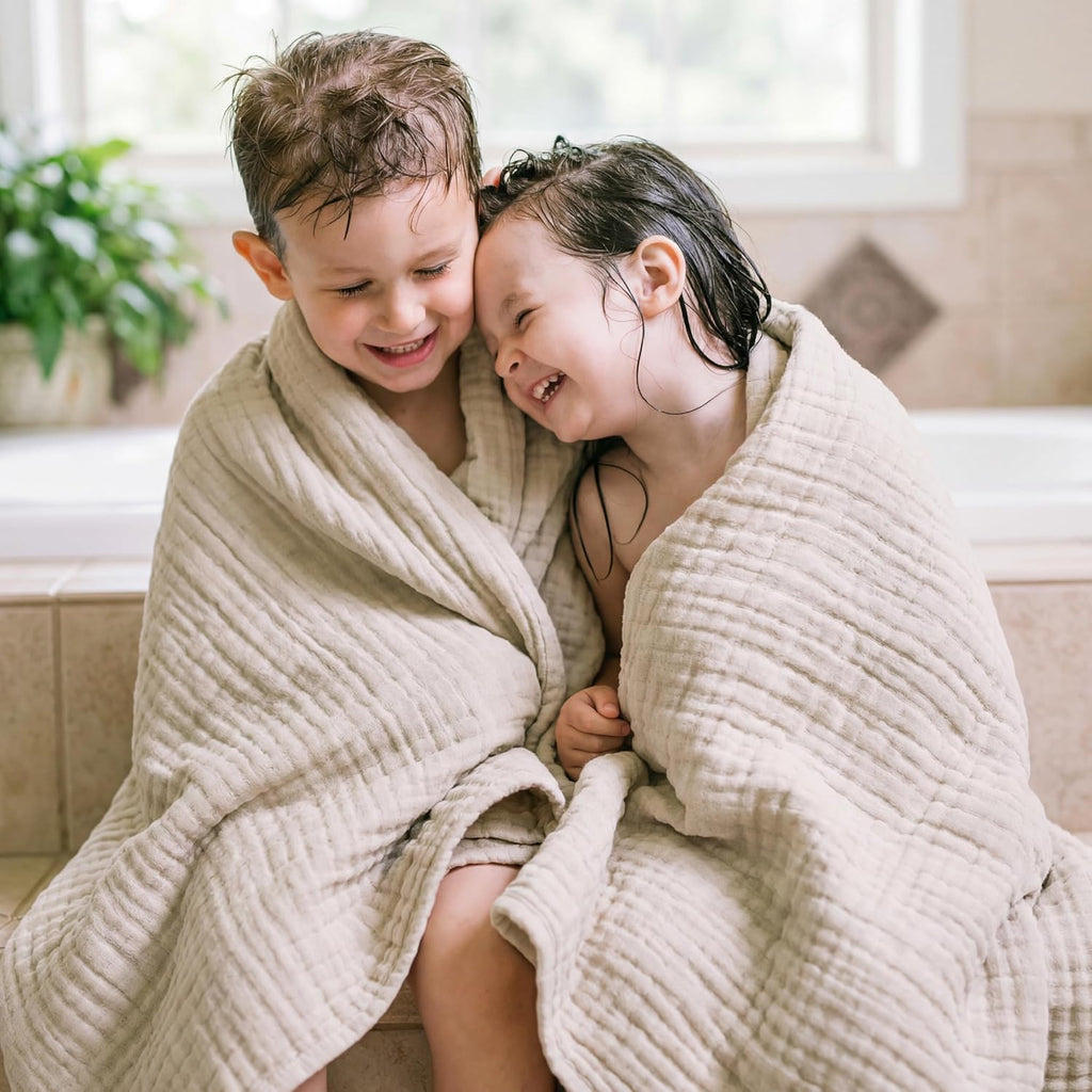 Bedsure Cooling Muslin Blanket - King Size Summer Gauze Blanket for Hot Sleepers | Linen Beige, 104x90 Inches