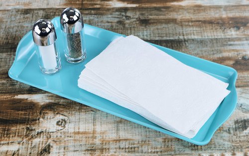 Reston Lloyd Melamine Plastic Tidbit Tray, BPA-Free, Food Safe, Multipurpose Platter Serving Tray, Bathroom/Table Organizer, Turquoise