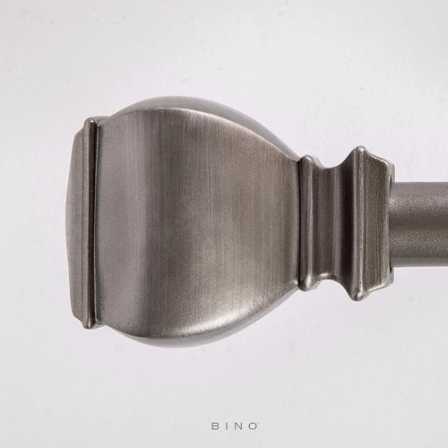 BINO Window Curtain Rod - Adjustable 42" to 120" Antique Nickel | Modern Drapery Solution