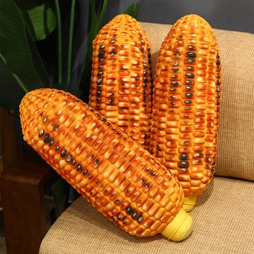 Whlo4U Corn Plush Pillow, Corn Stuffed Pillow,Food Plush Pillow,Home Decoration Christmas Birthday Gift for Kids Boys Girls (19 inch, Style 1)