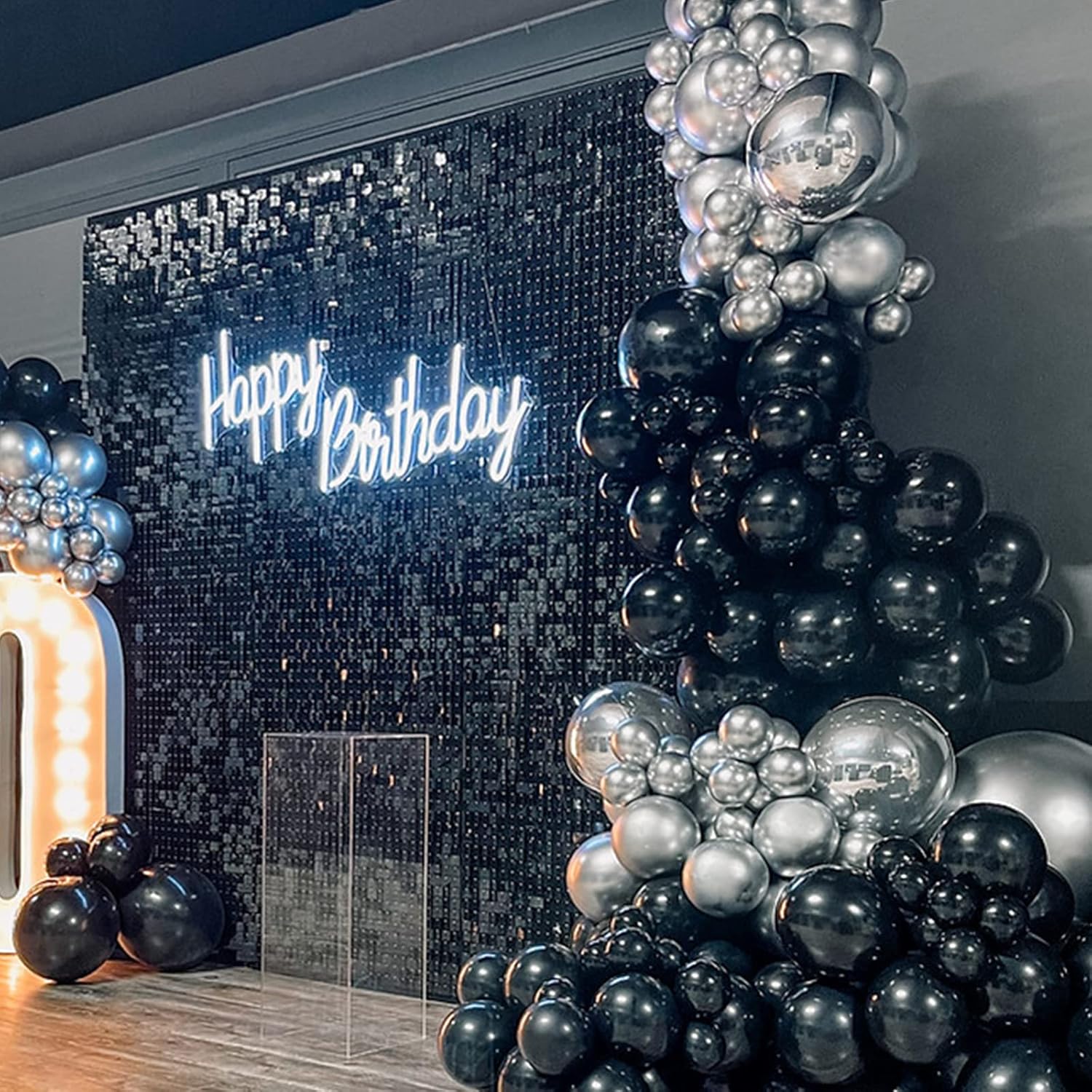 Voircoloria 12-Inch Black Latex Balloons - 105-Pack for Birthday, Graduation & Holiday Celebrations
