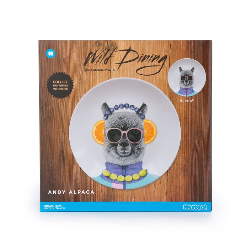 Mustard Wild Dining Andy Alpaca Dinner Plate, Ceramic M12006G