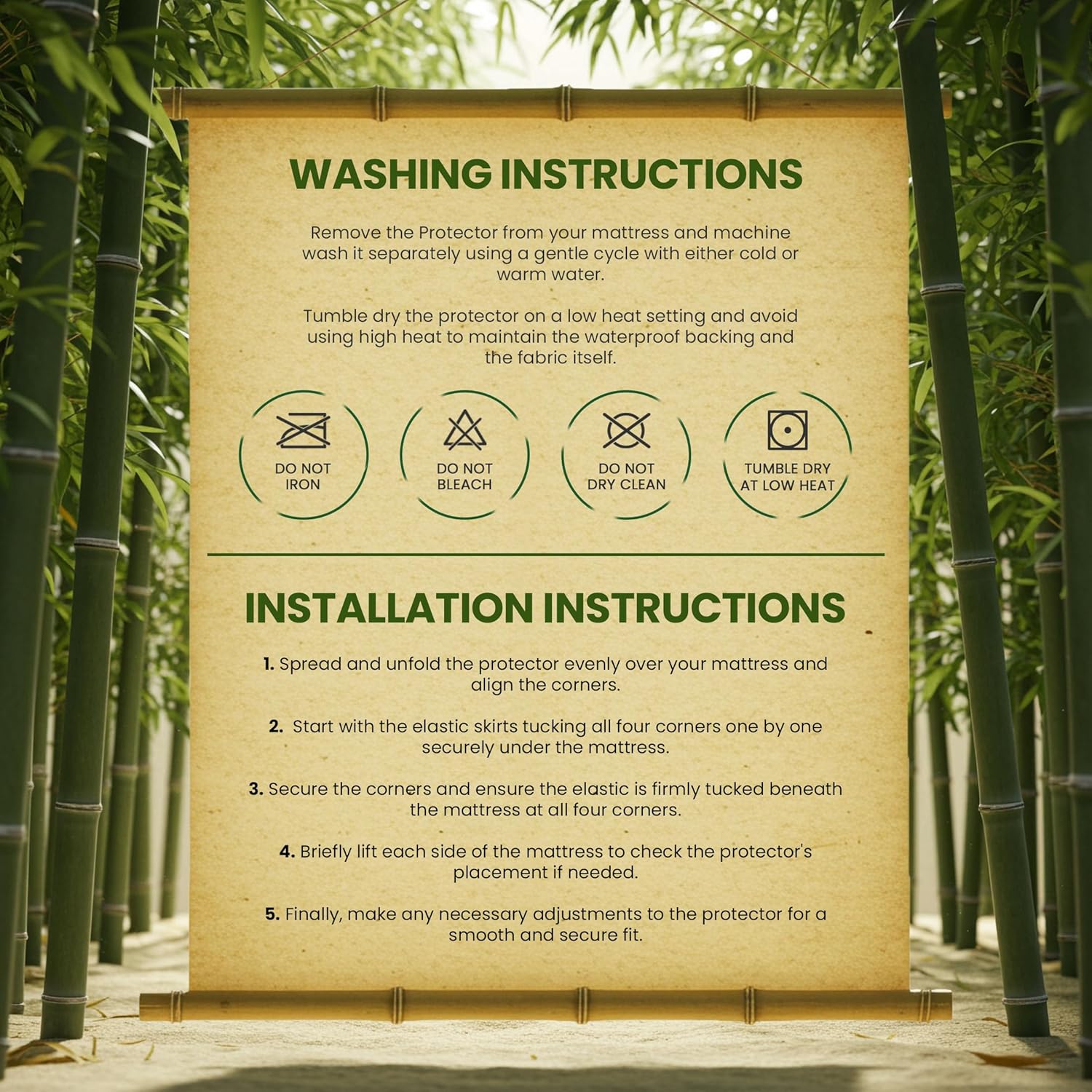 Utopia Bedding Waterproof Mattress Protector - Premium 200 GSM Bamboo Viscose | Full Size, Soft & Breathable