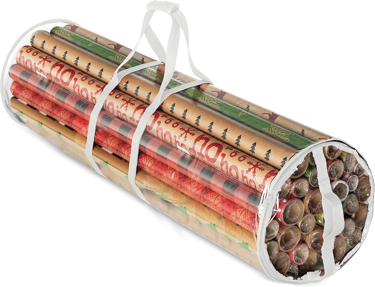 ZOBER Wrapping Paper Organizer - Waterproof 40-Inch Storage for 25 Standard Rolls